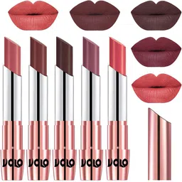 VOLO Set Of 5 Creme Matte Lipstick-3.5 g Each-32-34-35-36-37-picture-39