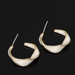 Celestique Contemporary Shaped Twisted Hoop Earrings image 5