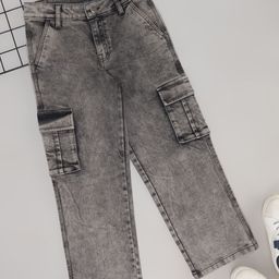 Pantaloons Junior Boys Slash Knee Heavy Fade Jeans-picture-7