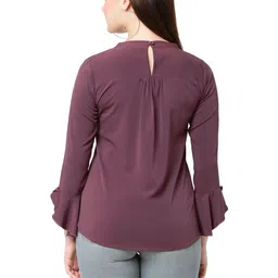 G0-4 IT Flared Sleeve Ruffles Georgette Top image 5