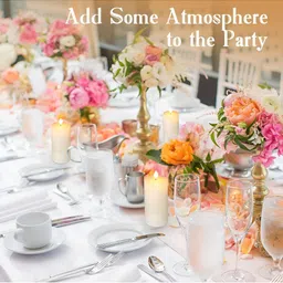 PEEPALCOMM White & Green 2 Pieces Pillar Candle image 4