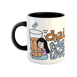 ARTBUG White & Black Printed Ceramic Glossy Dishwasher & Microwave Safe Mugs 350 ml-picture-47