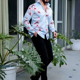 Foomer Men Standard Opaque Striped Casual Shirt-picture-14