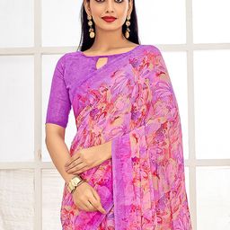 Anouk Rustic Floral Pure Georgette Dabu Saree-picture-38