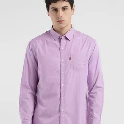 Levis Men Classic Slim Fit Solid Spread Collar Pure Cotton Casual Shirt-picture-32