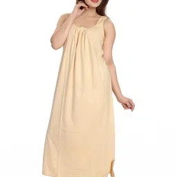 Inner Beats Women Beige Nightdress-image-97