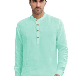 BHUVIKOO Band Collar Long Sleeves Short Kurta-picture-15