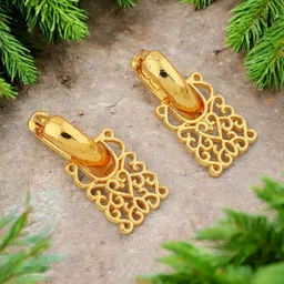 SHREE KRISHNA SHOPPING Gold-Plated Brass Earrings-picture-10