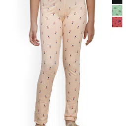 BAESD Girls Pack Of 4 Printed Pure Cotton Ankle Length Leggings-picture-20