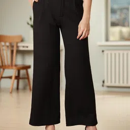 Oomph! Women Relaxed Pleated Formal Trousers-picture-34