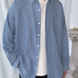 HERE&NOW Men Opaque Striped Casual Shirt-picture-19