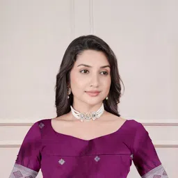 Freezeit Woven Design Zari Banarasi Saree with Blouse Piece image 4