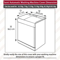 The Furnishing Tree Polyester Waterproof Semi Automatic Washing Machine Cover Compatible for Samsun image 5