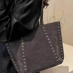 StyleCast x Revolte Suede Structured Tote Bag image 4