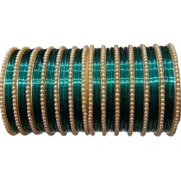 Instyle Forever Turquoise Blue Glass Artificial Stones & Beads Bangle image 1