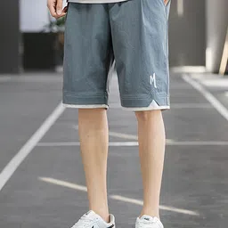 StyleCast x Revolte Men Solid Mid-Rise Regular Shorts image 1