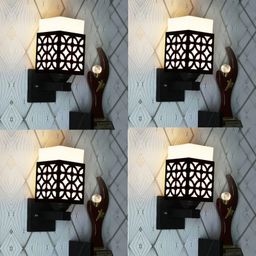 Gojeeva Black Wood Square Shaped Wall Lamp-picture-17