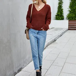 StyleCast Women Pullover V-Neck Sweater-image-68