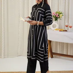 Indo Era Striped Top With Trouser Co-Ords image 4