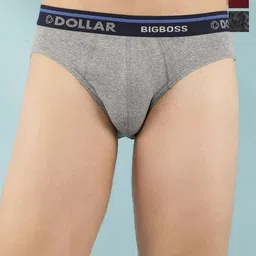 Dollar Bigboss Pack Of 3 Mid-Rise Cotton Basic Briefs-picture-34