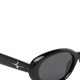 London Rag Women Oval Sunglasses with UV Protected Lens SG138_Black image 4