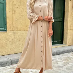 StyleCast Women Mandarin Collar Shirt Maxi Dress-picture-28