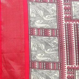 SSHAGUN LIFESTYLE Blue Printed Bandhani Cotton Silk Saree image 3