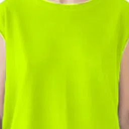 NOTWILD Women Solid Round Neck Cotton T-shirt image 2
