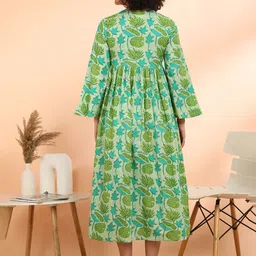 Chandbaali Floral Print Fit & Flare Midi Dress image 2