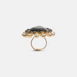 SOHI Gold-Plated Artificial Stones Studded Finger Ring-picture-35
