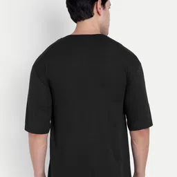 BENNY BROOKS Men Typography Printed Round Neck Cotton Oversized T-shirt image 2