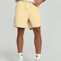 Puma Mmq Seersucker Men Pure Cotton Relaxed Fit Mid Rise Shorts-picture-11