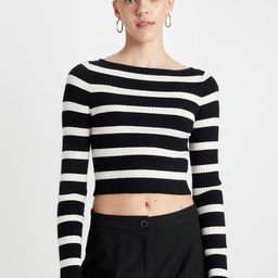 DeFacto Women Striped Crop Pullover-picture-5