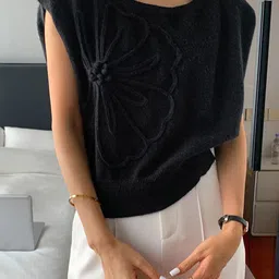 StyleCast Round Neck Sweater Vest-image-85