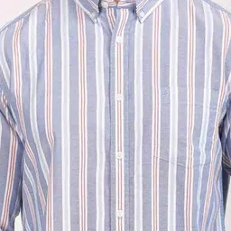 Indian Terrain Multi Stripes Striped Button-Down Collar Casual Shirt image 2