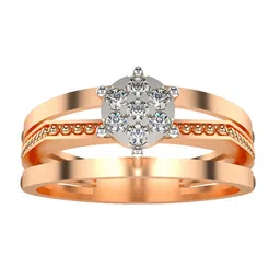 VALANOVA Rose Gold Plated Sterling Silver 0.16 Ct Lab Grown Diamond Ring-picture-20