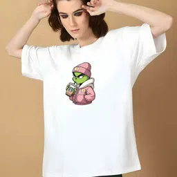 KAIDO Graphic Printed Drop-Shoulder Sleeves Round Neck Oversized Cotton T-Shirt-picture-31