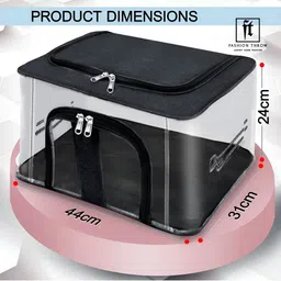 Fashion Throw Grey Set of 3 Super Strong Drawer Organiser Organisers image 5