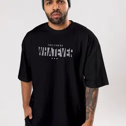 FLYIND VOGUE OUTFIT Men Bio Finish Typography Printed Round Neck Cotton Oversized T-shirt-picture-32