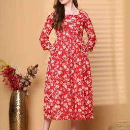 KALINI Floral Print A-Line Dress-picture-25