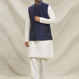Arihant Rai Sinha Men Regular Raw Silk Kurta with Trousers-picture-16