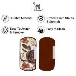 E-Retailer 7 Pieces Set Of 1 Refrigerator Top Cover 2 Fridge Handle Cover & 4 Fridge Mats image 5