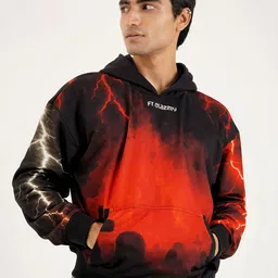 Clazzey Graphic Printed Hooded Long Sleeves Pullover Sweatshirt image 3