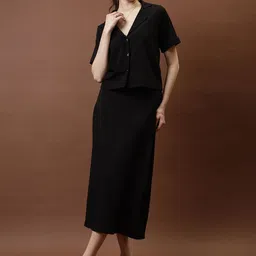 Athena Striped A-Line Pleated Midi Skirt image 3