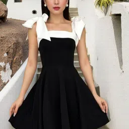 StyleCast Colourblocked Off-Shoulder A-Line Mini Dress image 3