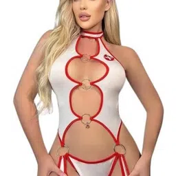 For You For Me Women White Nylon Baby Dolls-picture-29
