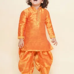 Sethukrishna Boys Mandarin Collar Thread Work Straight Kurta-picture-11