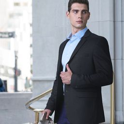 INVICTUS Men Navy Blue Solid Single-Breasted Slim Fit Smart Casual Blazer-picture-10