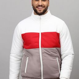 Campus Sutra Men Multicoloured Colourblocked Windcheater Outdoor Padded Jacket-picture-11