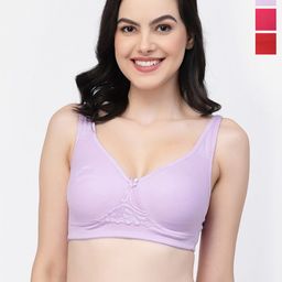College Girl Pack of 3 Lightly Padded Cotton T Shirt Bras With All Day Comfort-picture-49